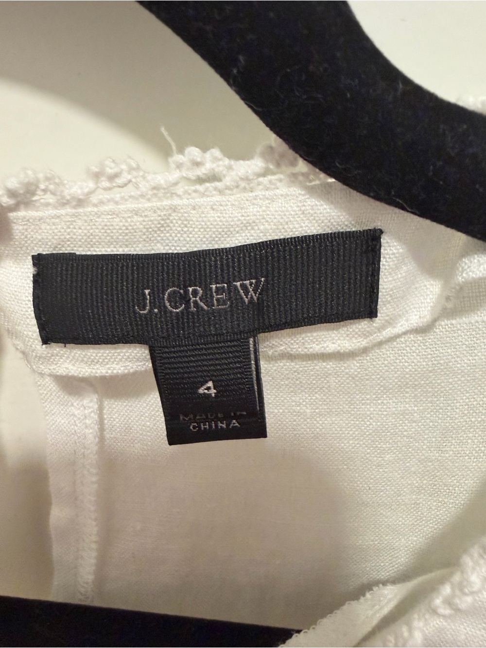 J. Crew White Long-Sleeve Linen-Blend Peasant Blouse Size 4 - Picture 2 of 10